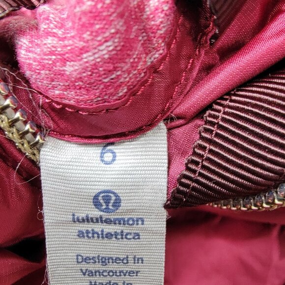 Lululemon Women's Berry Rumble Down For A Run Slim Full-Zip Puffer Vest Size 6 - Picture 4 of 7
